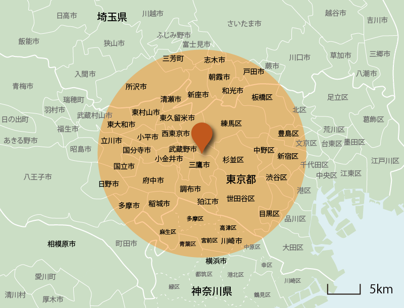 訪問エリアマップ