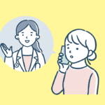 病院に電話する人
